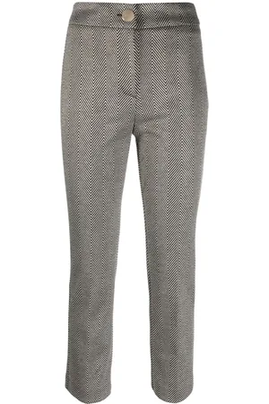 Liu Jo Pantalones de vestir de tejido chevron capri
