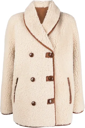 Claudie Pierlot Abrigo con diseño reversible y doble botonadura
