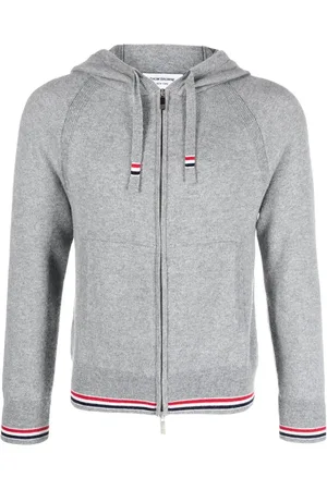 Thom Browne Hoodie de cachemira con cierre