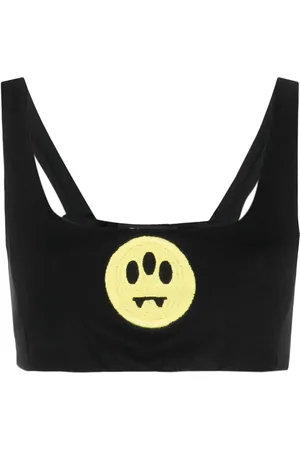 BARROW Top corto con motivo smiley