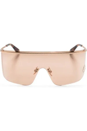 Roberto Cavalli Lentes de sol con armazón oversize y placa del logo