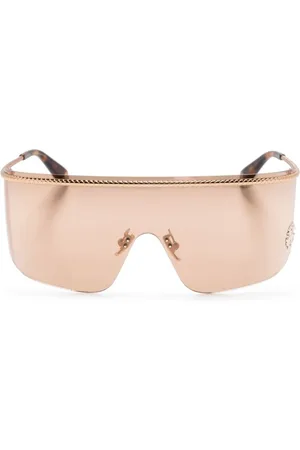 Roberto Cavalli Lentes de sol con armazón oversize y placa del logo