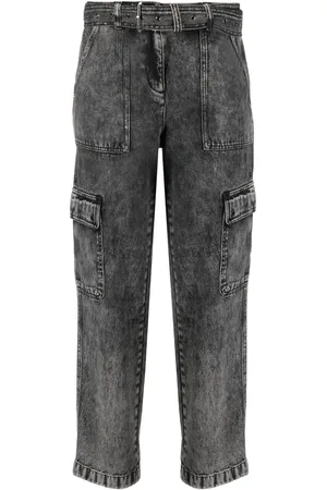 Michael Kors Jeans rectos con cinturón y efecto lavado