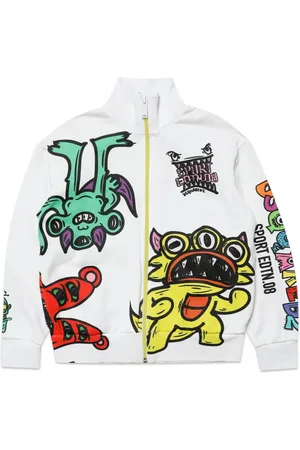 Dsquared2 Chamarra con estampado de caricatura y cierre