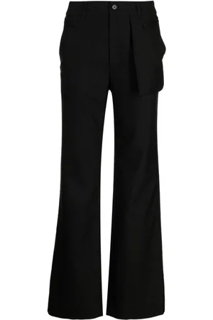 Feng Chen Wang Pantalones acampanados con tiro medio