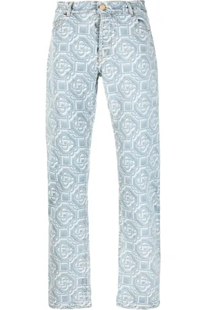 Casablanca Jeans rectos con monograma estampado