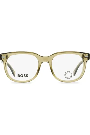 HUGO BOSS Lentes con armazón cuadrada transparente