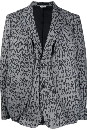 Comme des Garçons Blazer con botones y estampado gráfico