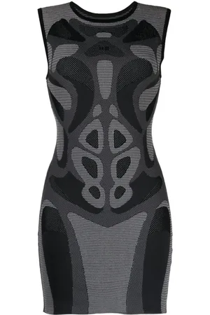 HELIOT EMIL Vestido tejido con motivo en intarsia