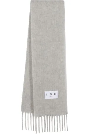 IRO Bufanda con flecos y parche del logo