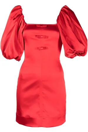 Ganni Vestido corto con manga farol