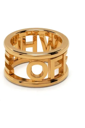 OFF-WHITE Anillo de banda con logo