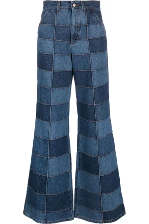 Chloé Jeans anchos con diseño patchwork