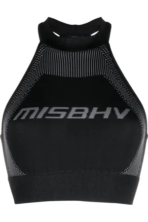 MISBHV Top corto con logo en jacquard