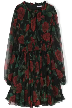 Dolce & Gabbana Vestido con rosas estampadas