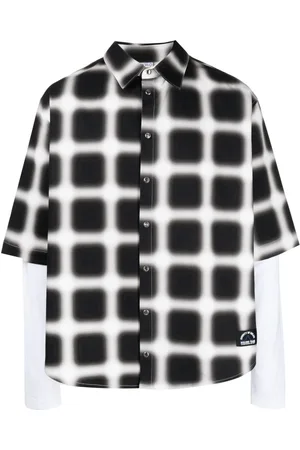 MARCELO BURLON Camisa con estampado windowpane