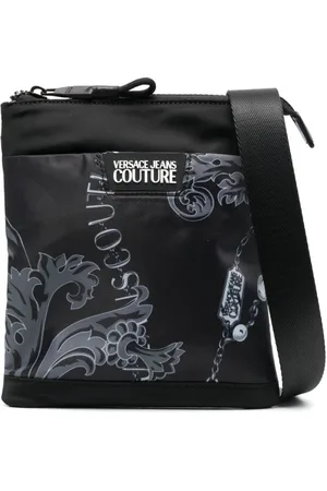VERSACE Mochila tipo mensajero con estampado Chain Couture