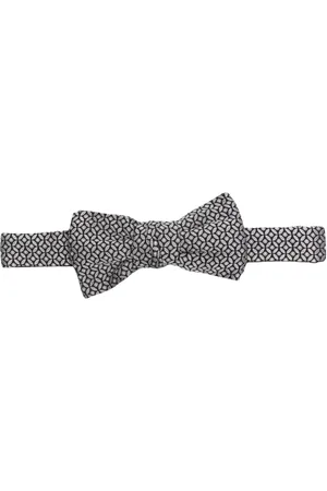 Lanvin Corbata de moño de seda con motivo en jacquard