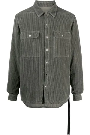 Rick Owens Sobrecamisa de pana con diseño de dos bolsillos