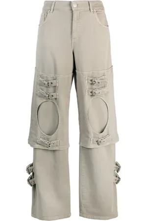 BLUMARINE Boyfriend jeans con detalle de hebilla