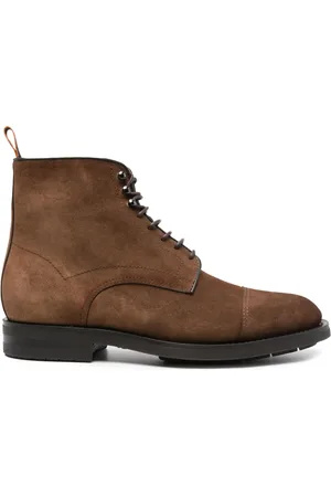 santoni Botas de gamuza con agujetas