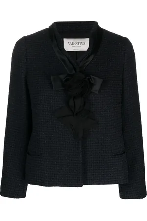 VALENTINO GARAVANI Chamarra de tweed con detalle de moño 2008