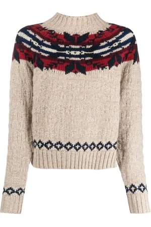 Ralph Lauren Suéter tejido en intarsia con cuello de tortuga
