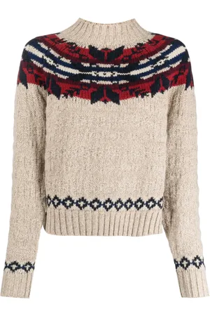 Ralph Lauren Suéter tejido en intarsia con cuello de tortuga