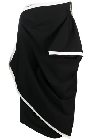 Issey Miyake Falda midi con diseño asimétrico y drapeado