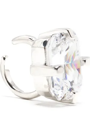 E.M. Arete ear-cuff con detalles de cristal