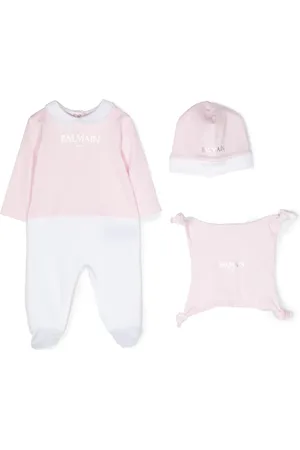 Balmain Set de mameluco con logo estampado