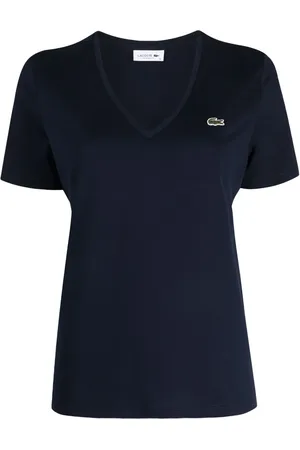 Lacoste Playera con parche del logo y cuello en V