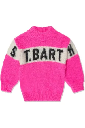 MC2 SAINT BARTH Suéter tejido en intarsia con cuello falso