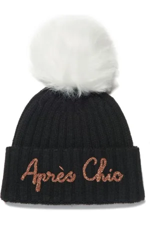 MC2 SAINT BARTH Gorro tejido de canalé con detalle de pompón