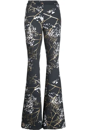 Cynthia Rowley Pantalones acampanados con estampado floral