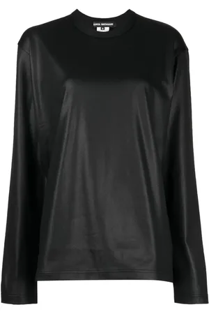 JUNYA WATANABE Playera con efecto brillante y cuello redondo