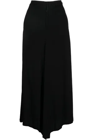 YOHJI YAMAMOTO Pantalones capri con detalles de pinzas y cierre
