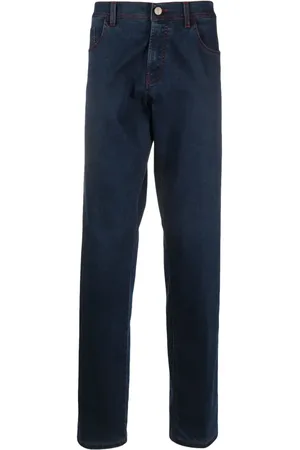 CANALI Jeans rectos con tiro medio