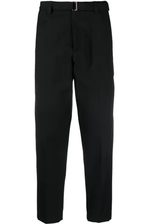 LOW BRAND Pantalones tapered con cinturón