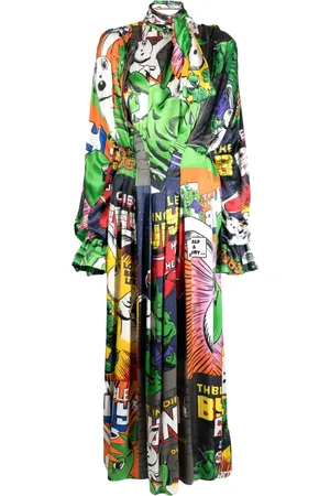 Natasha Zinko Vestido largo con estampado de cómic