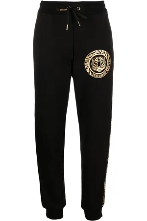 Roberto Cavalli Pants tapered con logo estampado