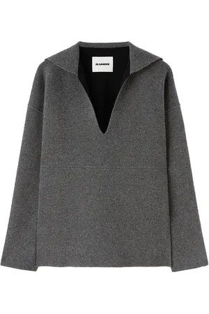 Jil Sander Top tejido con cuello marinero