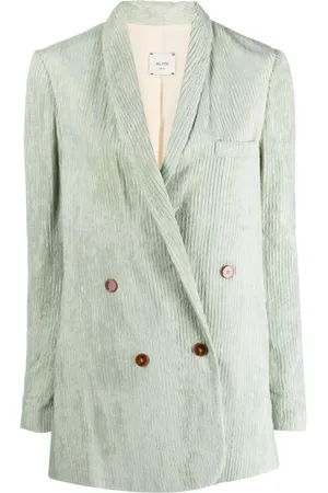 ALYSI Blazer de canalé con doble botonadura
