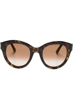 Cartier Lentes de sol con armazón cat eye y placa del logo