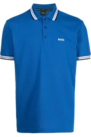 HUGO BOSS Playera tipo polo con rayas en el borde