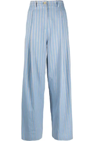 ALYSI Pantalones anchos con motivo de rayas