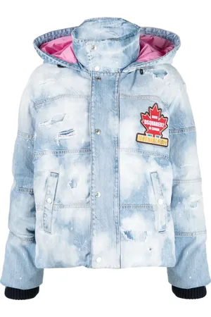 Dsquared2 Chamarra con efecto envejecido y parche del logo