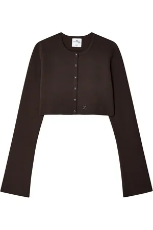 Courrèges Cárdigan de tejido fino corto