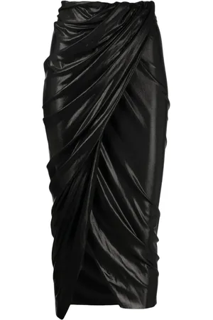 Rick Owens Falda drapeada con cintura alta