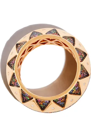 HARWELL GODFREY Anillo Chubby Talisman en oro de 18kt con zafiros